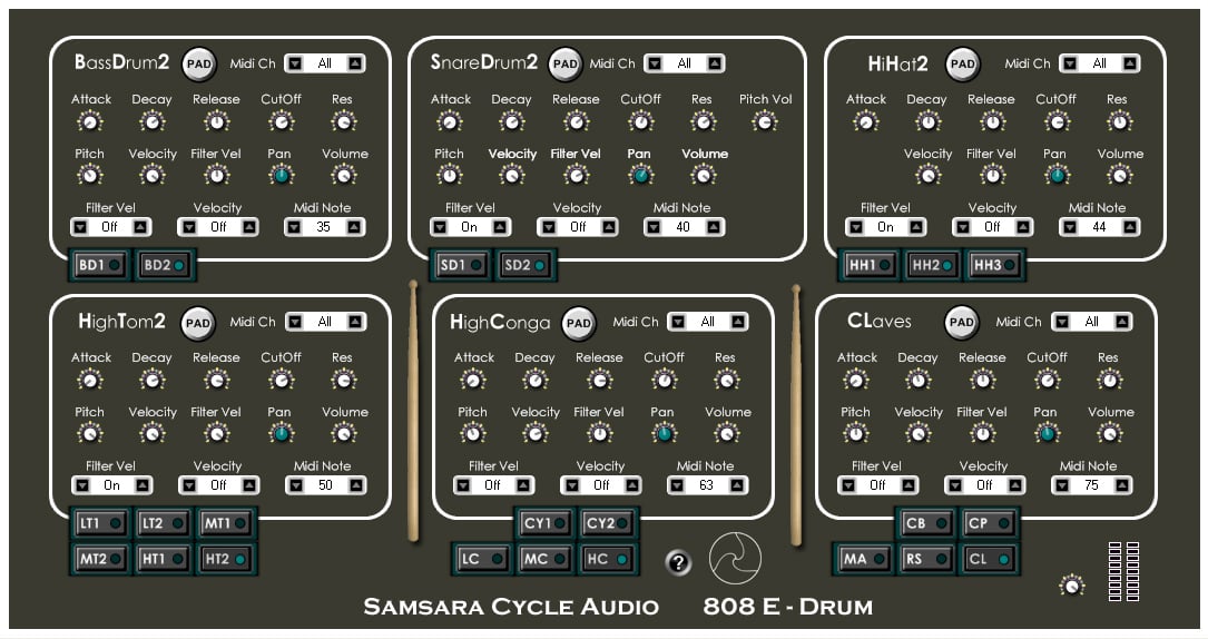 808 E-DRUM by Samsara Cycle Audio